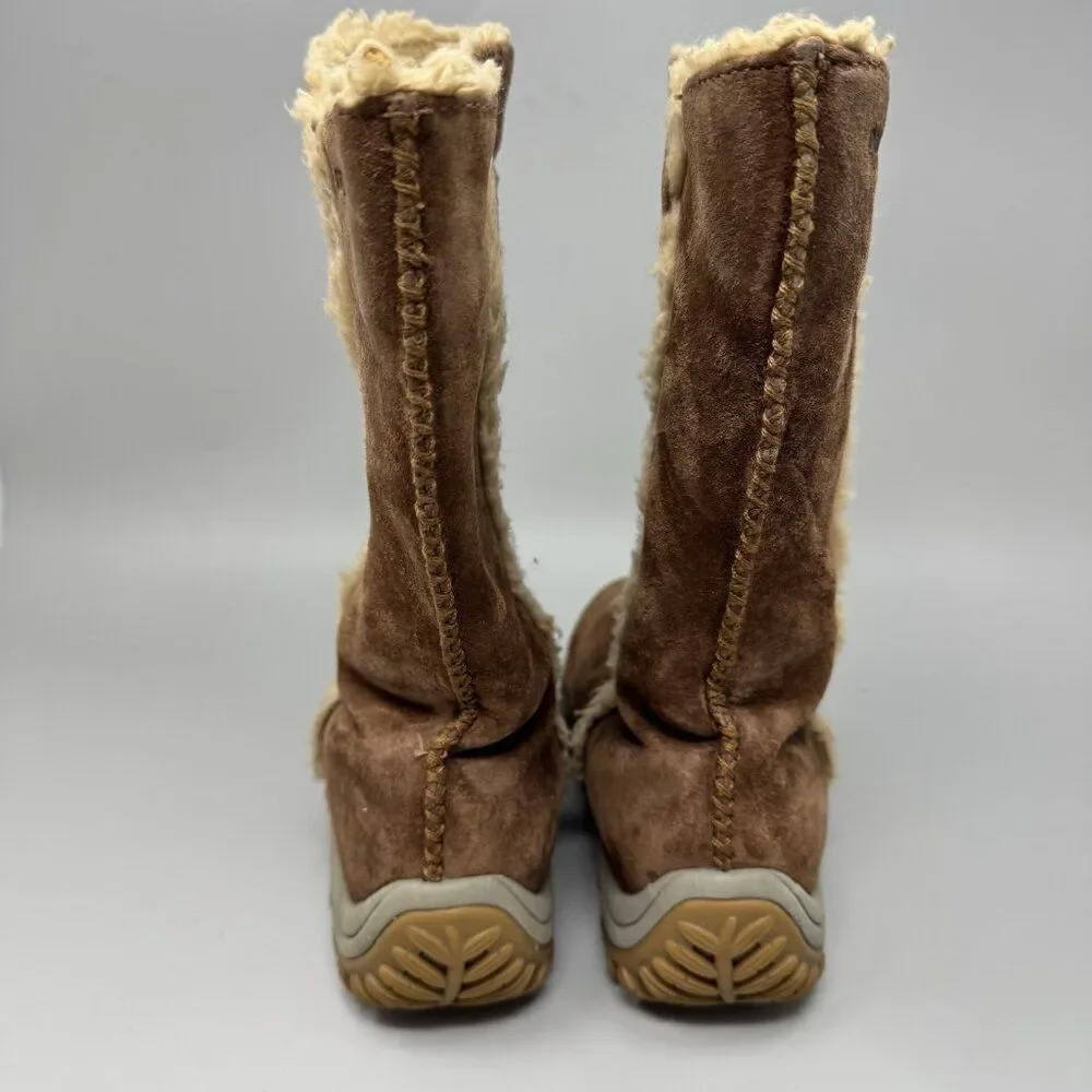 Patagonia Waterproof Lugano Polartec Women's Brown Suede Winter Boots Size 5.5